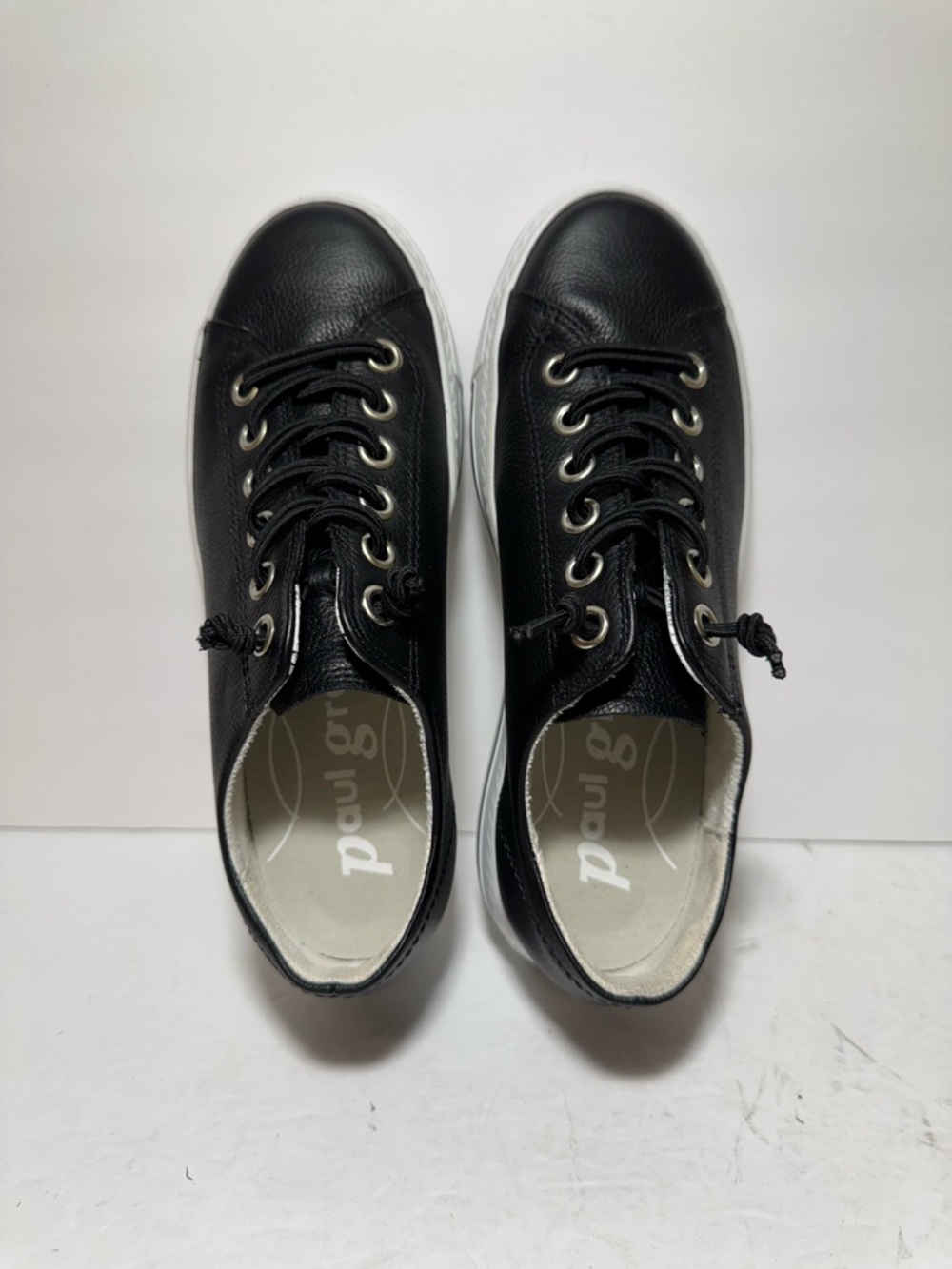 Paul green Hadley Platform Black Leather Sneaker size 6US / 3.5UK $378 - Picture 6 of 15